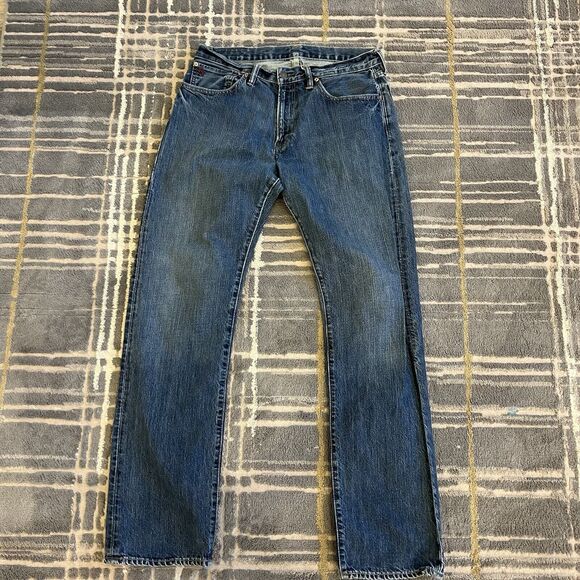 Polo Ralph Lauren Mens Jeans 35x32 Blue Denim 867 Classic Fit Preppy Cotton - Picture 1 of 8